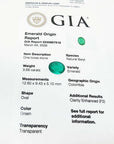 GIA certified 3.68 ct. loose oval emerald from Colombia, bright bluish-green.