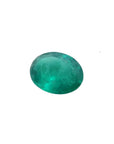 Oval cut natural colombian emerald, Muzo mines deep bluish green.