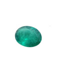 Oval cut natural colombian emerald, Muzo mines deep bluish green.