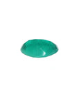 3.68 ct GIA certified oval emerald from Colombia, displaying a bright bluish-green color.