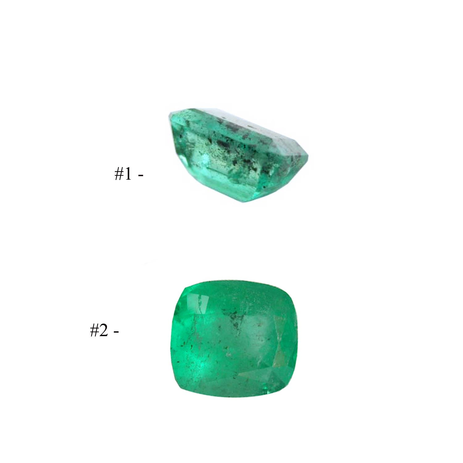 Explanation of the difference between natural flaws and natural inclusions in an earth-mined emerald, which are usually heavily included.