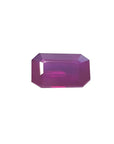 1.12 ct. deep red emerald-cut natural July birthstone ruby.