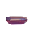 July birthstone natural ruby Burma emerald-cut 1.12 ct. underside girdle and pavilion visibles