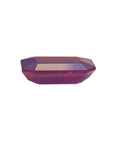 July birthstone natural ruby Burma emerald-cut 1.12 ct. underside girdle and pavilion visibles