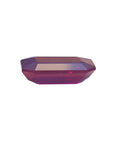 Deep red 1.12 ct natural emerald-cut July birthstone ruby.