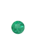 Natural round-cut loose emerald from Colombia’s renowned Muzo mines, featuring GIA origin certification F2.