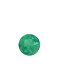 Natural round-cut loose emerald from Colombia’s renowned Muzo mines, featuring GIA origin certification F2.
