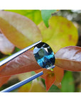 3.04 ct. Natural Australian Loose Sapphire Oval cut Sparkling Deep Blue for Sale in USA