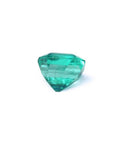 4.71 carat emerald-cut Colombian emerald with a medium bluish-green hue.