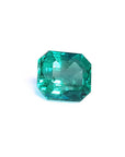 4.71 carat emerald-cut Colombian emerald with a medium bluish-green hue.