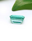 GIA certified loose emerald from Colombia underneath pavilion view