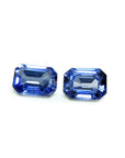 2.16 ct. Loose Matching Pair Blue Sapphires Emerald-cut Medium Light Color