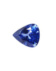 3.30 ct. Pear shaped loose blue sapphire natural gemstone, left side position stone face visible