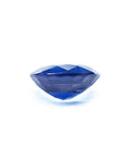 2.39 ct. Loose round cut blue sapphire Sri Lanka, downside view girdle and pavilion visibles