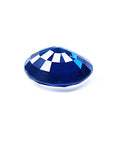 2.39 ct. Loose round cut blue sapphire Sri Lanka, upside down exposing pavilion