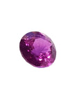 2.00 ct round cut natural pink sapphire loose stone with vibrant, clear medium pink hue.