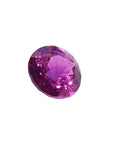 2.00 ct round cut natural pink sapphire loose stone with vibrant, clear medium pink hue.