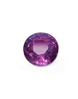 2.00 ct. loose round cut natural pink sapphire upside position table and crown visibles