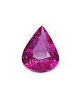 Loose natural Burmese ruby pear cut 1.09 carat, front tall position table and crown visibles