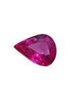Loose natural Burmese ruby pear cut 1.09 carat, left side position table and crown visibles