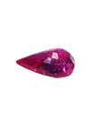 Loose natural Burmese ruby pear cut 1.09 carat, upside down pavilion exposed