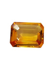 Loose natural sapphire emerald-cut Intense yellow hue, with the apparicene of bigger size, because of its exquisite step cut almost perfect.