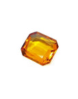 This 2.96 ct. loose natural sapphire, with its yellow Madeira hue and emerald cut, truly stands out with an unbelievably vibrant and evenly distributed color.