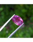 Loose natural pink sapphire oval cut from Sri Lanka, eye clean crystal, oval shallow cut, biger size carat apparency on top.