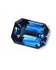 GIA certified natural loose sapphire 3.53 ct. emerald cut, upside position table and crown visibles