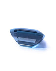 GIA certified natural loose sapphire 3.53 ct. emerald cut, underside girdle and pavilion visibles
