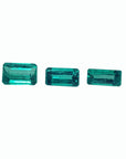 Loose natural emeralds matched set earrings pendant 4.18 Carats front side tables and crowns visibles