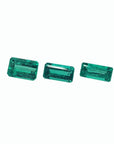 Loose natural emeralds matched set earrings pendant 4.18 Carats from the Muzo mines.