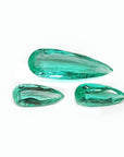 Loose emeralds pear shaped match Set, clean sparkling medium light color ideal for crafting a pendant and matching earrings.