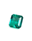 Emerald-cut Muzo mine natural loose Colombian emerald medium-deep bluish green / excellent brightness and beautiful color.
