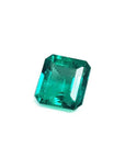 Emerald-cut Muzo mine natural loose Colombian emerald medium-deep bluish green / excellent brightness and beautiful color.