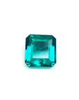Emerald-cut Muzo mine loose Colombian emerald medium-deep bluish green / excellent brightness and beautiful color.