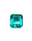 Emerald-cut Muzo mine loose Colombian emerald medium-deep bluish green / excellent brightness and beautiful color.