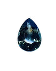 3.22 ct. loose Australian blue sapphire pear shaped, features a vibrant deep blue-green hue. Offered at wholesale prices, for rare and exotic gem lovers.