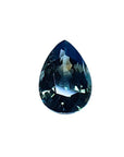 3.22 ct. loose Australian blue sapphire pear shaped, features a vibrant deep blue-green hue. Offered at wholesale prices, for rare and exotic gem lovers.