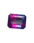 Natural watermelon tourmaline, 3.55 ct, with vibrant red, mint, and greenish-blue hues.
