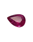 Natural burmese loose ruby pear cut 1.24 carat, left position table and crown are visibles