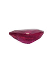 Natural burmese loose ruby pear cut 1.24 carat, underside girdle and pavilion visibles