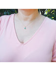 Necklace With Natural Colombian Emerald 0.58 ct and Diamonds 14k Yellow Gold