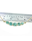 Emeralds Five Stone Necklace 1.58 Carats Muzo Colombia 14K Yellow Gold