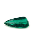 2.25 ct natural pear-cut Muzo Mine Colombian emerald, vivid bluish-green, eye-clean.