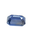 Sparkling 1.31 ct natural loose blue sapphire gemstone with emerald cut.