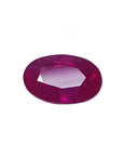 Loose natural ruby oval cut certified, front side table and crown are visibles