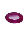 2.12 carat loose natural ruby, oval cut, rich red medium deep sparkling color.