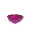 2.12 carat loose natural ruby, oval cut, rich red medium deep sparkling color.