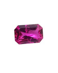 1.38 ct GIA certified loose natural purplish pink sapphire, modified fancy emerald-cut.